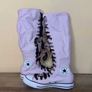 Pink Converse Wmns CTAS knee high XXhi Double Lace feminine size 7 shoes